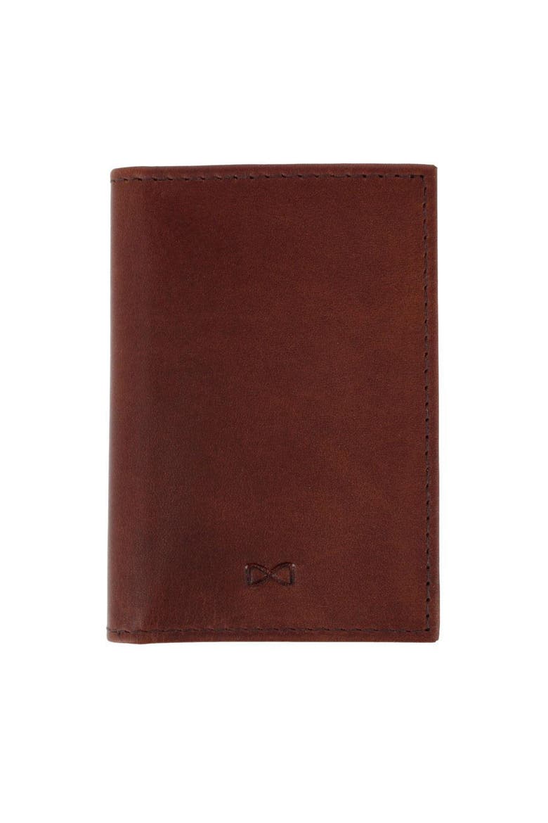 Tennyson Bi-Fold ID Window Leather Card Case, Main, color, Brown