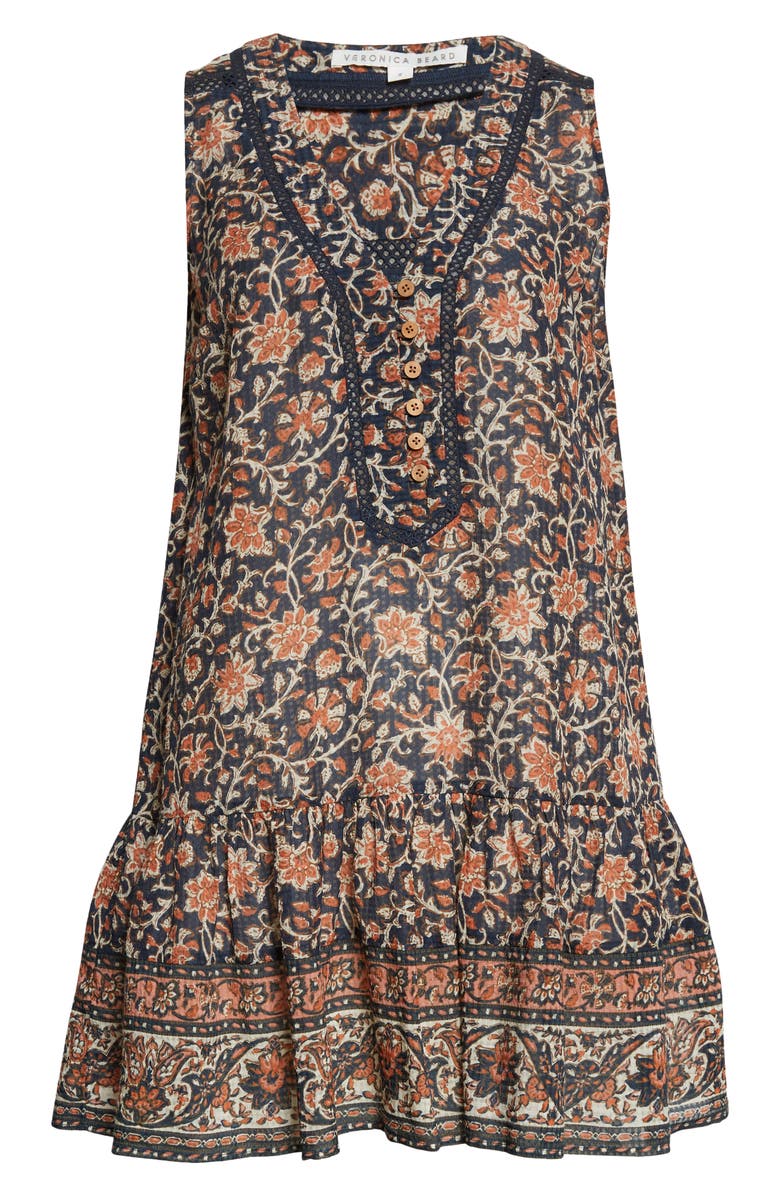 Veronica Beard Leanna Sleeveless Ruffle Minidress, Alternate, color,