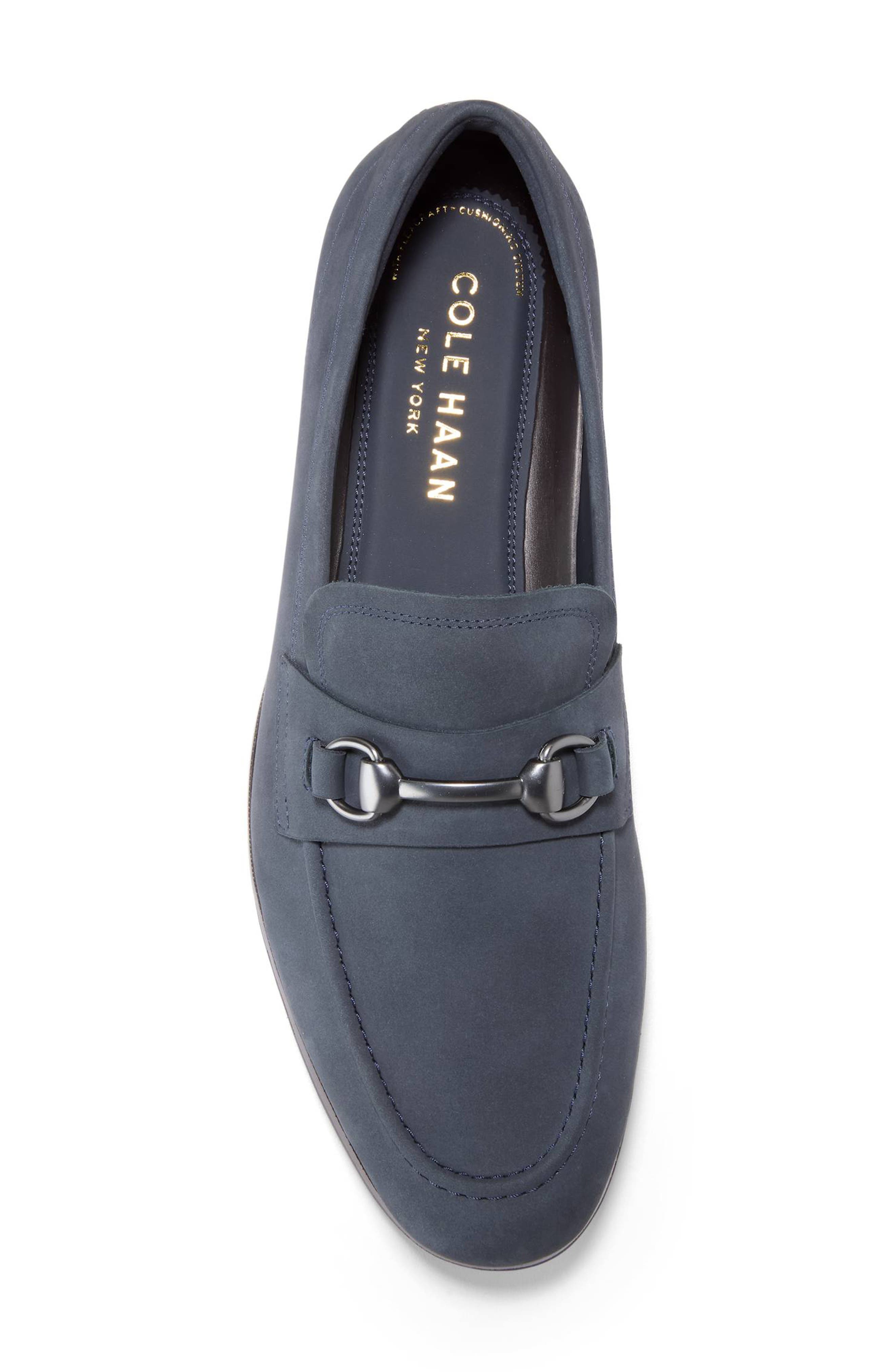Wyeth Grand Bit Loafer, Alternate, color, NAVY BLAZER NUBUCK/ NATURAL
