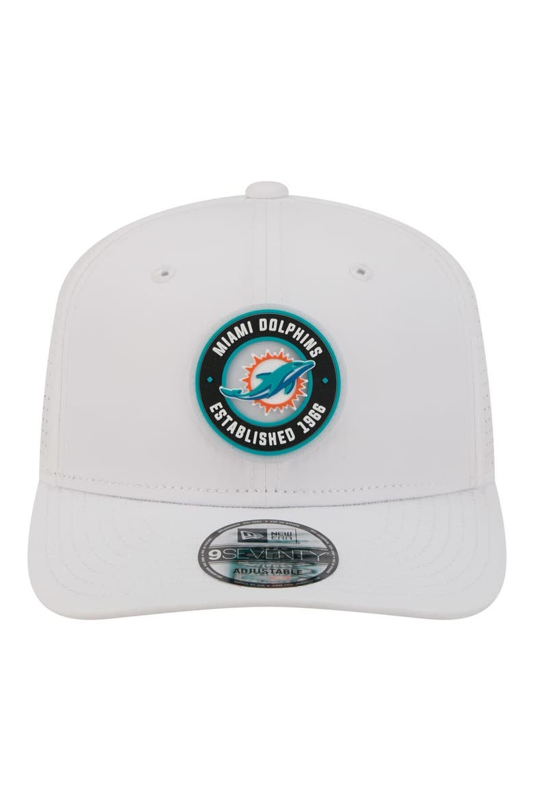 Men's New Era  White Miami Dolphins COOLERA 9SEVENTY Adjustable Hat, Alternate, color, White