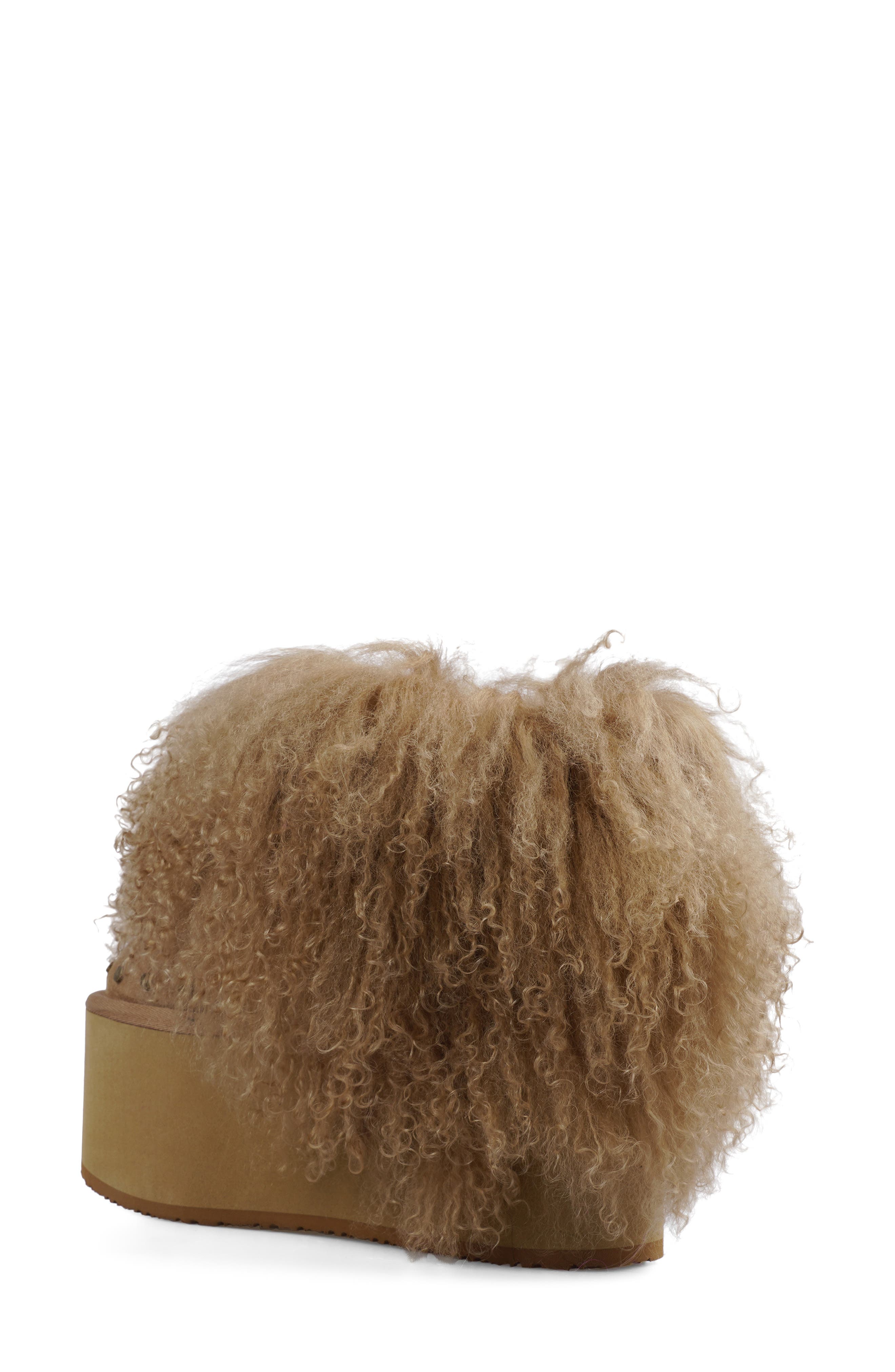 Alleja Genuine Shearling Platform Bootie, Alternate, color, BROWN