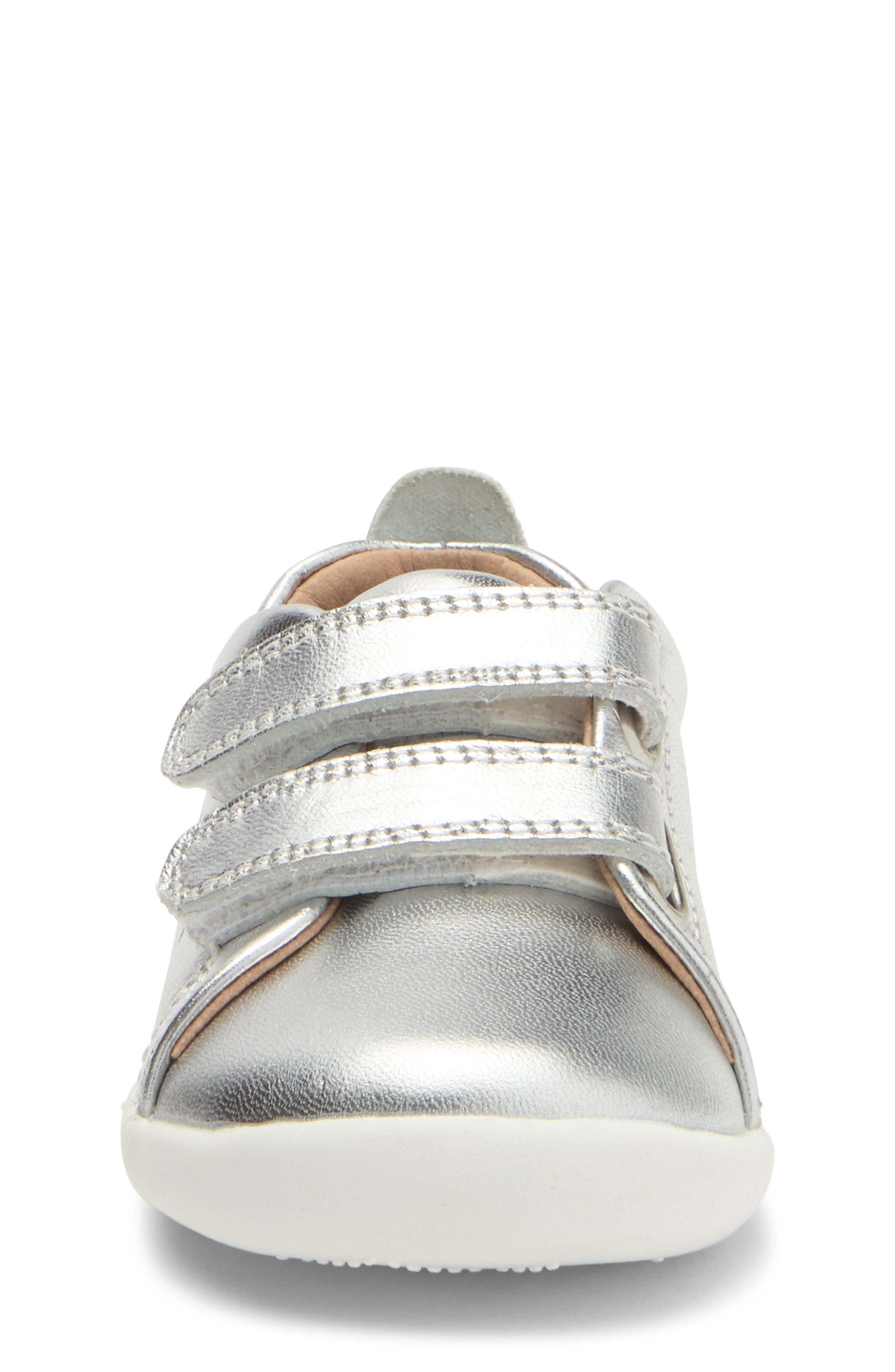 OLD SOLES Kids' Metallic Leather Sneaker, Alternate, color, Silver