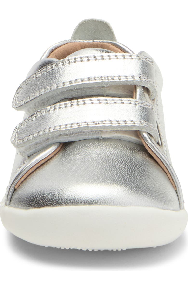 OLD SOLES Kids' Metallic Leather Sneaker, Alternate, color, Silver