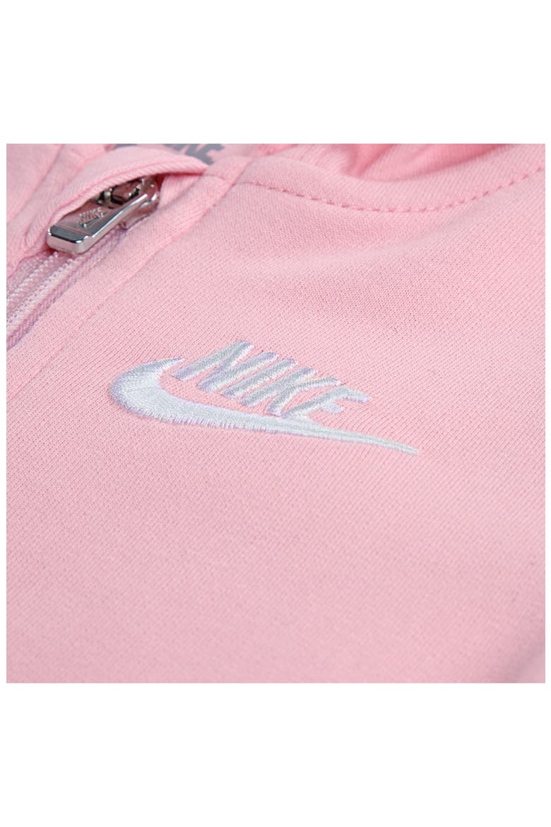 Kids' French Terry Futura Hooded Coverall, Alternate, color, MEDIUM PINK