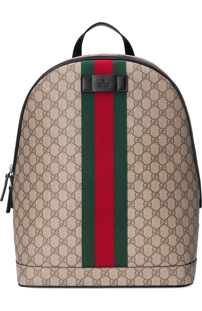 Gucci Supreme Stripe Backpack, Main, color,