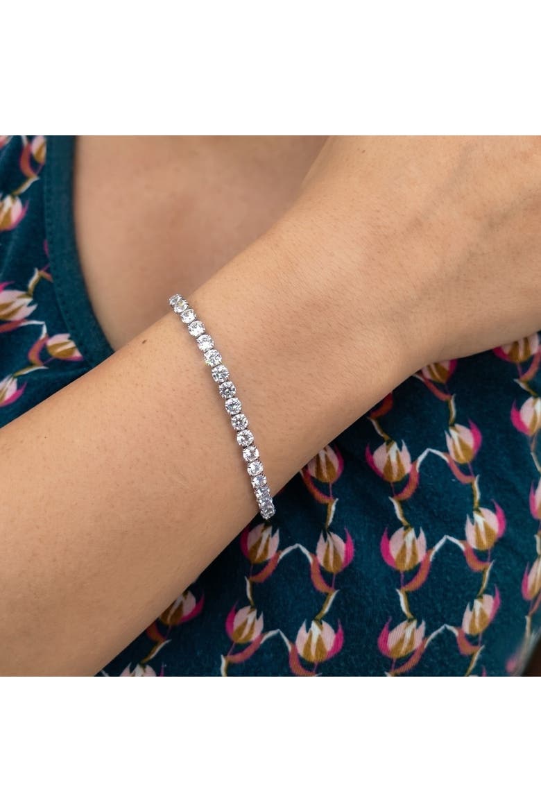 Sterling Silver Tennis Bracelet - 4mm, Alternate, color, Silver