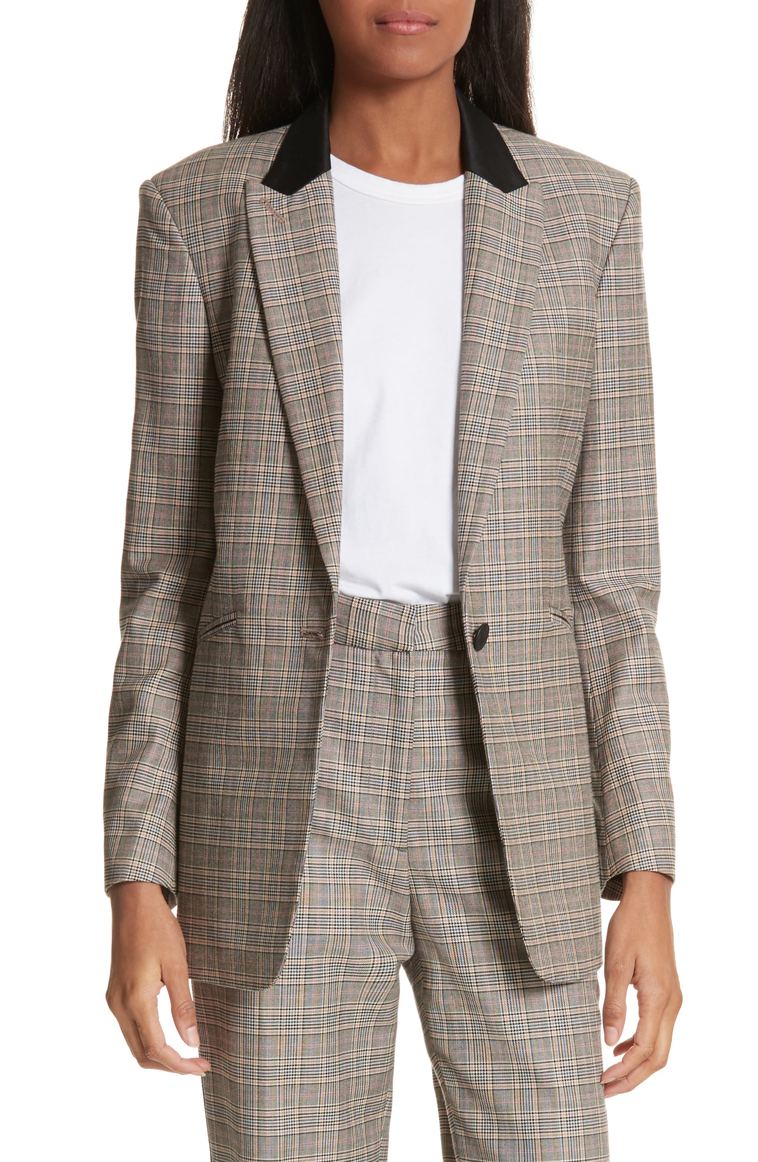 rag & bone Ridley Glen Plaid Wool & Cotton Blazer