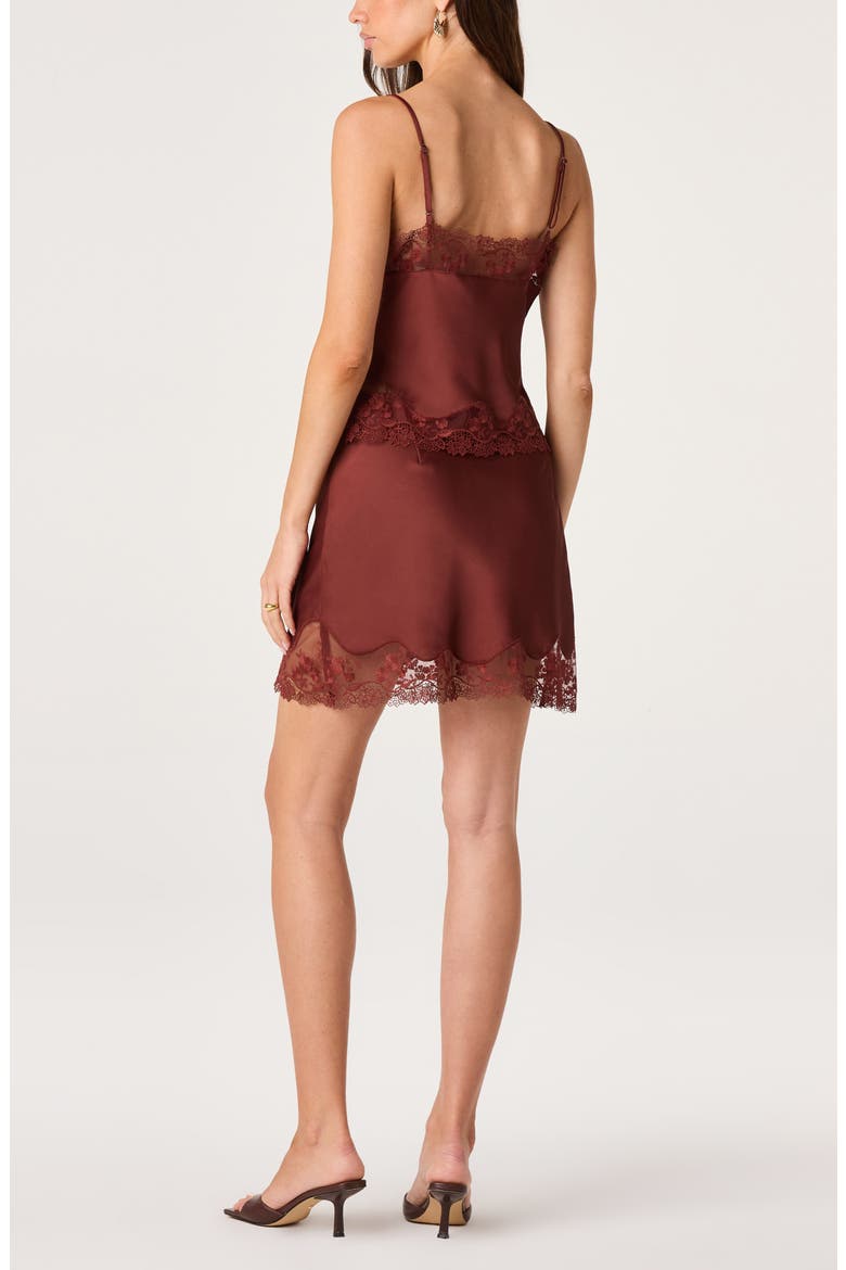 Yulissa Lace Trim Camisole, Alternate, color, RUST
