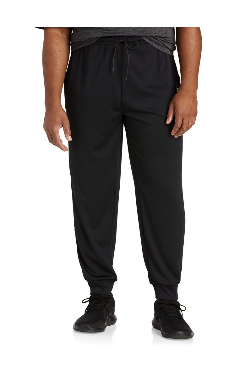 Reebok Performance Double-Knit Ribbed-Hem Joggers, Main, color, Black