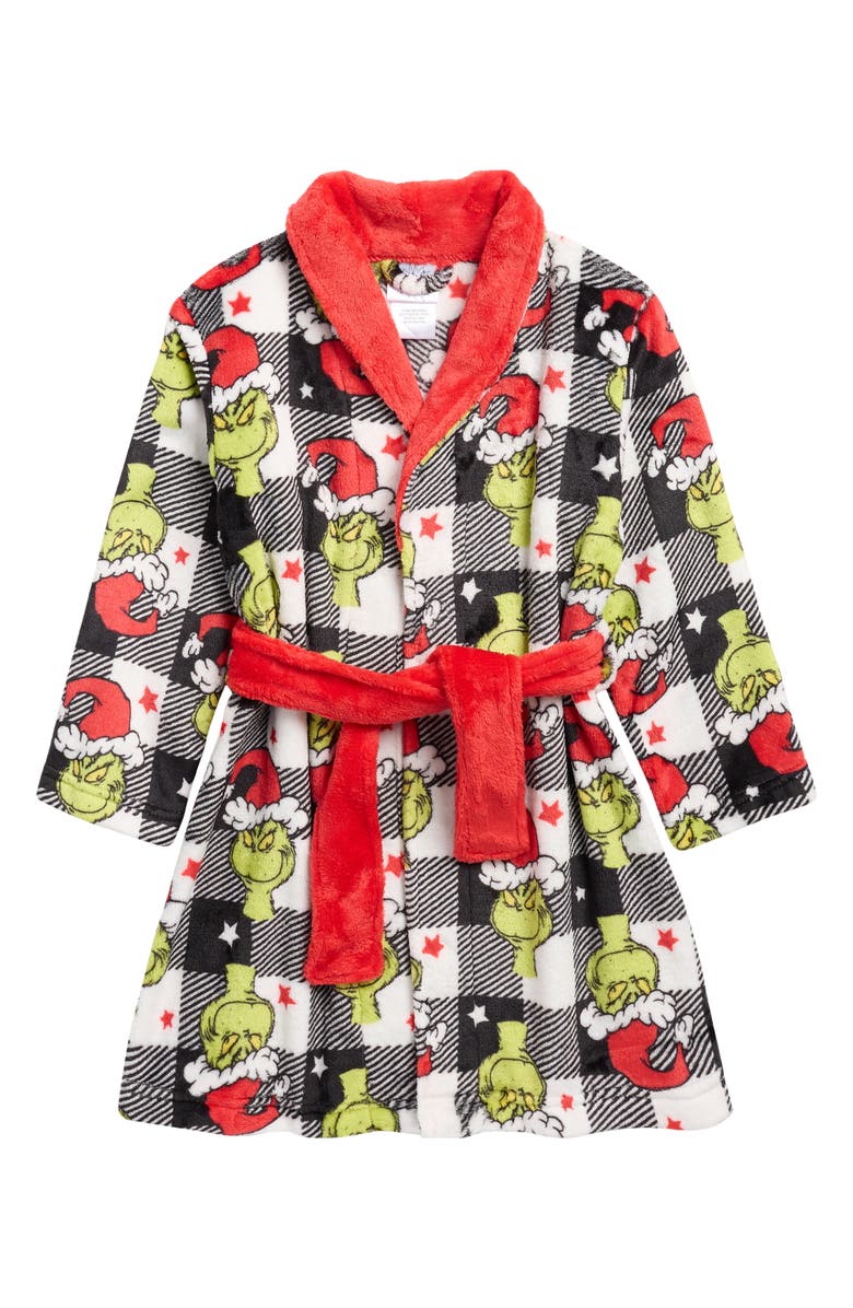 KOMAR Kids' Grinch Wrap Robe, Main, color, Black