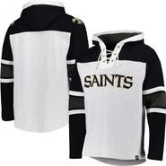 '47 Men's '47 New Orleans Saints Heather Gray Gridiron Lace-Up Pullover Hoodie