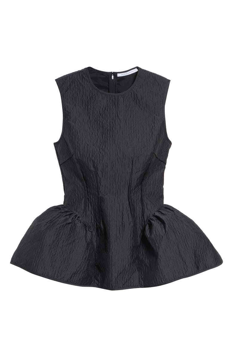 Cecilie Bahnsen CBdaimi Stria Matelassé Peplum Top, Main, color, Black