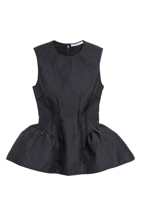 CBdaimi Stria Matelassé Peplum Top