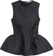 Cecilie Bahnsen CBdaimi Stria Matelassé Peplum Top