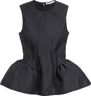 Cecilie Bahnsen CBdaimi Stria Matelassé Peplum Top