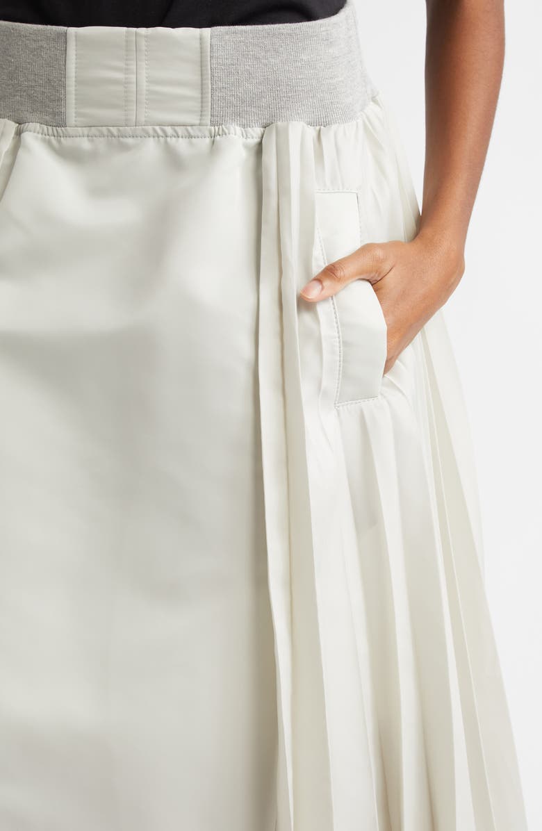 Sacai Pleated A-Line Skirt, Alternate, color, 