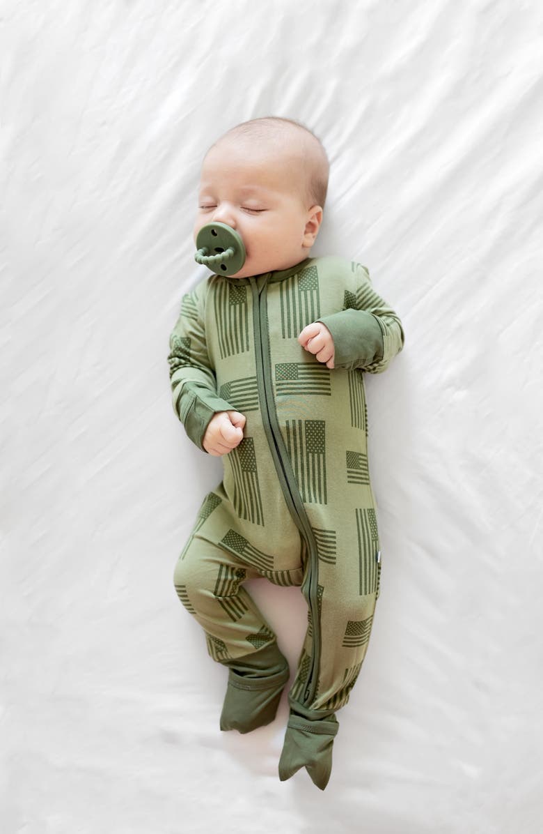 Laree + Co Kolton Convertible Footie, Alternate, color, Green