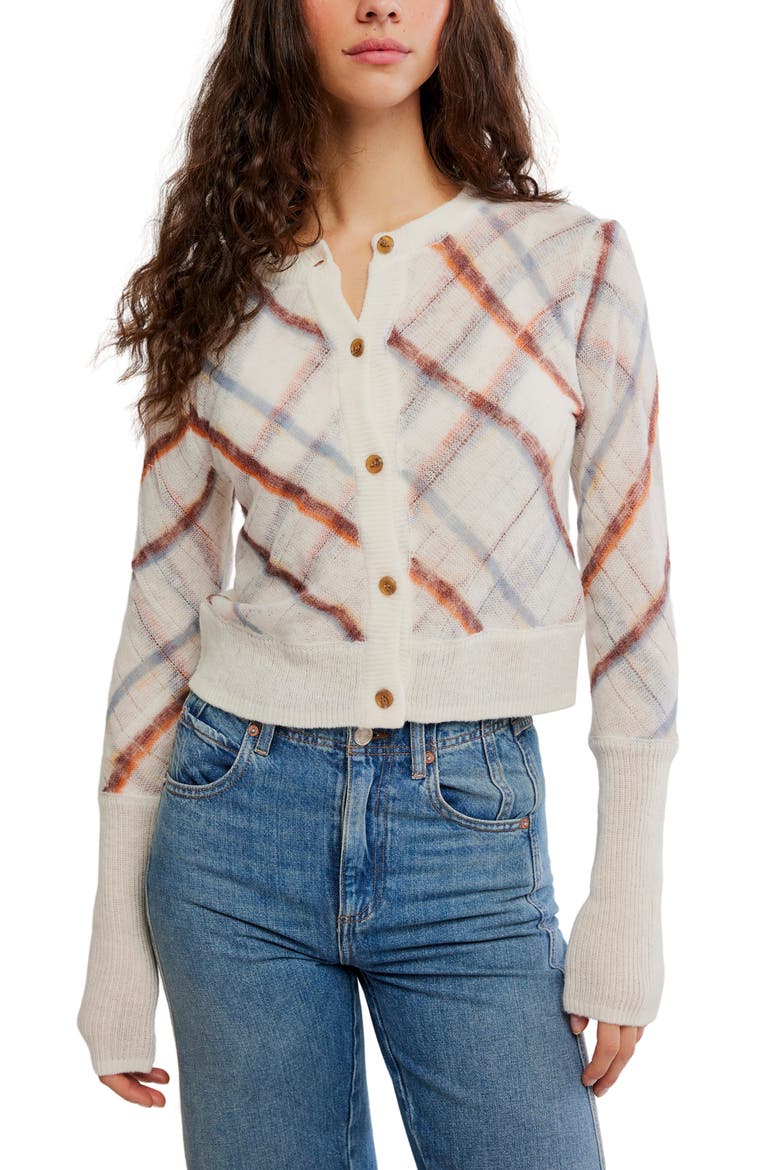 Highland Mist Cardigan, Main, color, SUGAR MIST COMBO
