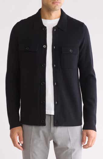 Amicale Knit Long Sleeve Button-Up Shirt