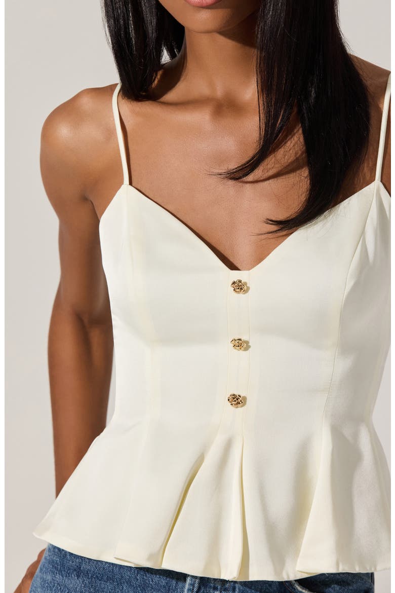Paislee Satin Peplum Top, Alternate, color, CREAM