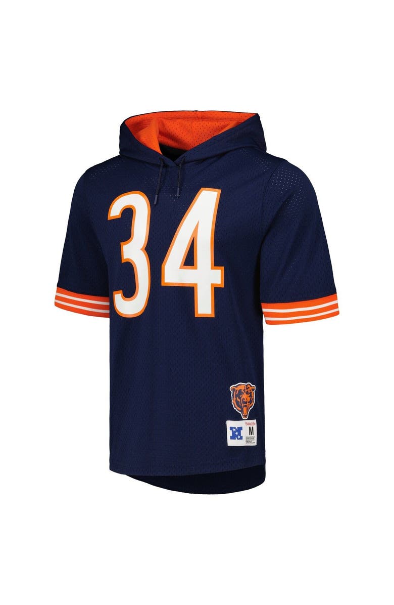 Mitchell & Ness Men's Mitchell & Ness Walter Payton Navy Chicago Bears Retired Player Name & Number Mesh Hoodie T-Shirt, Alternate, color, Navy