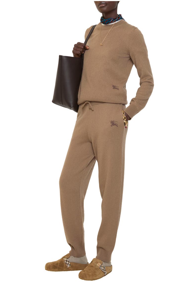 Wool Blend Track Pants, Main, color, Camel