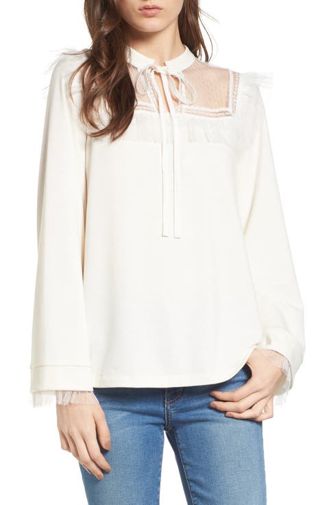 Mesh Yoke Sweatshirt