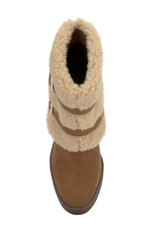 Jessica Simpson Meztyn Faux Shearling Wedge Boot In Multi