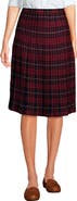 Lands' End School Uniform  Plaid Pleated Skirt Below the Knee