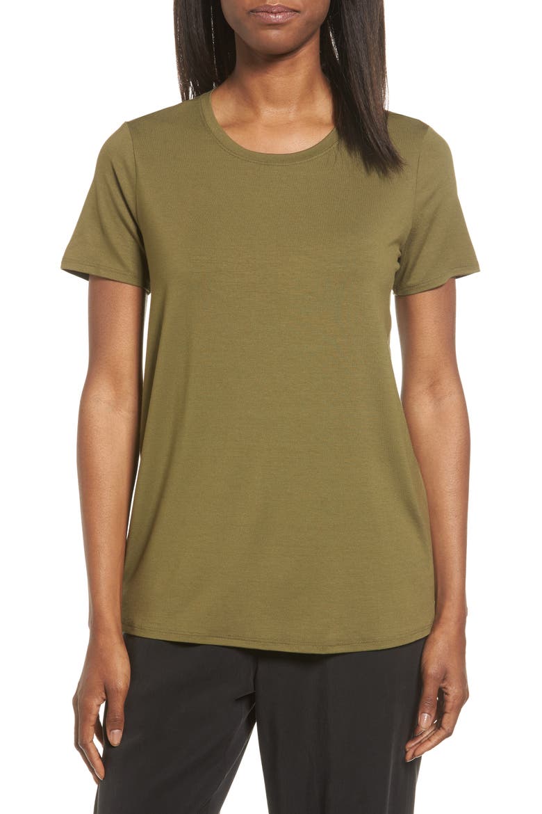 Short Sleeve Jersey Tee, Main, color, OLIVE