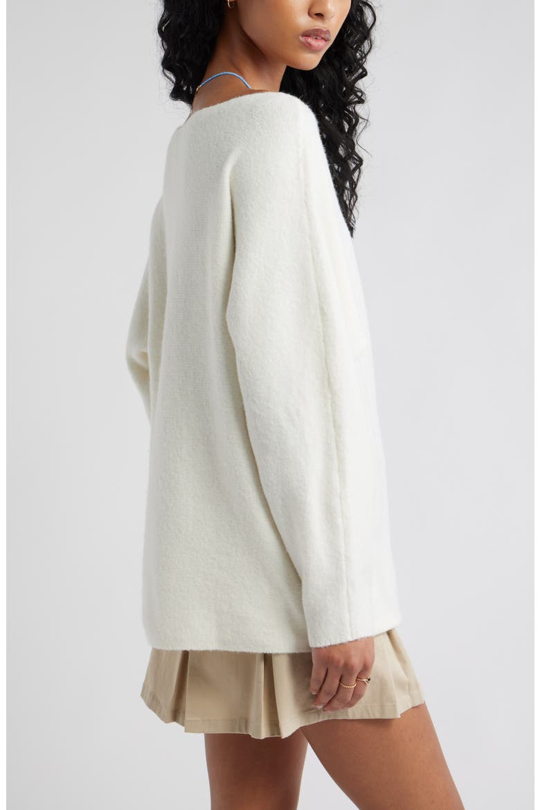 Lofty Boat Neck Oversize Sweater, Alternate, color, IVORY