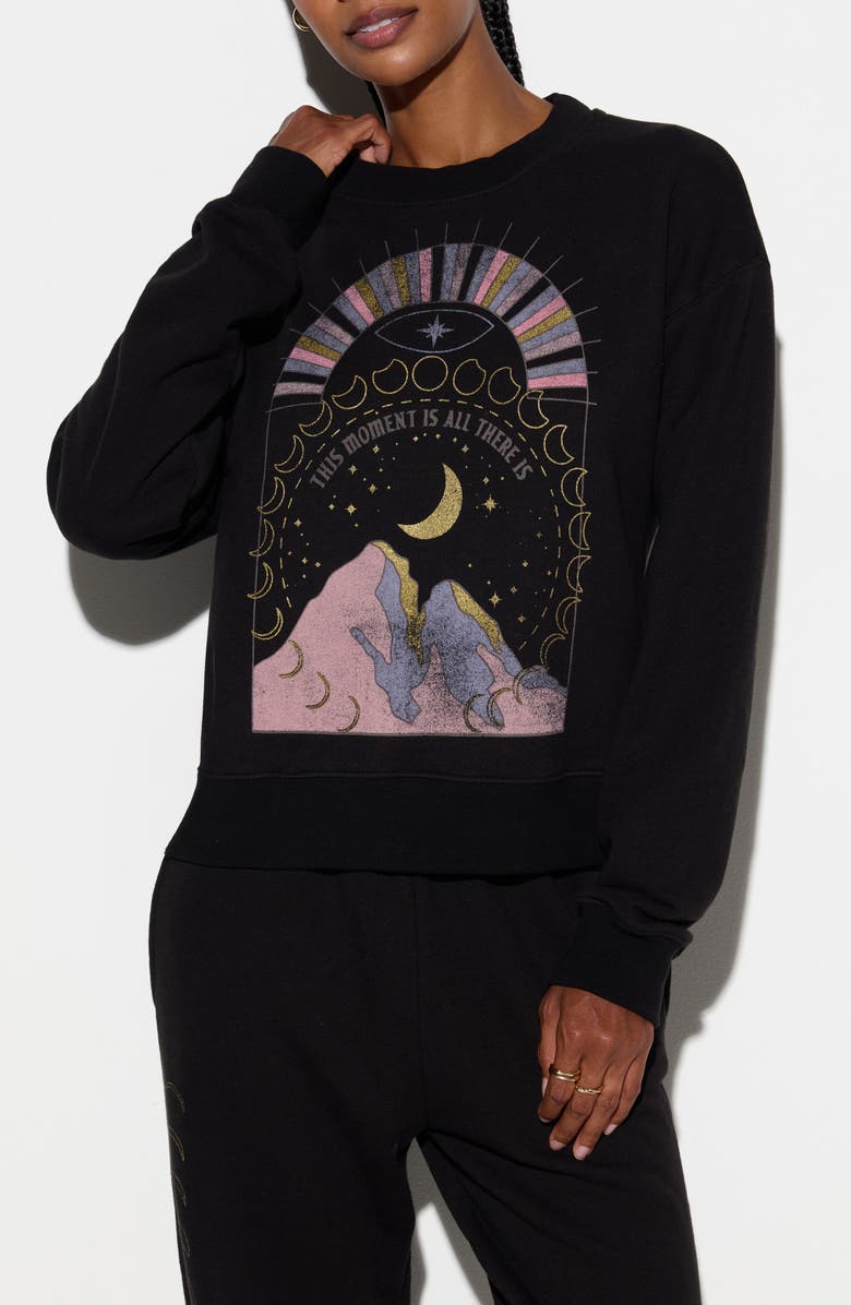 Spiritual Gangster This Moment Sublime Cotton Blend Sweatshirt, Main, color, Black