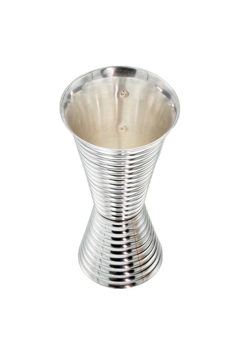Fluted Silver Double Side Jigger, Main, color, Silver