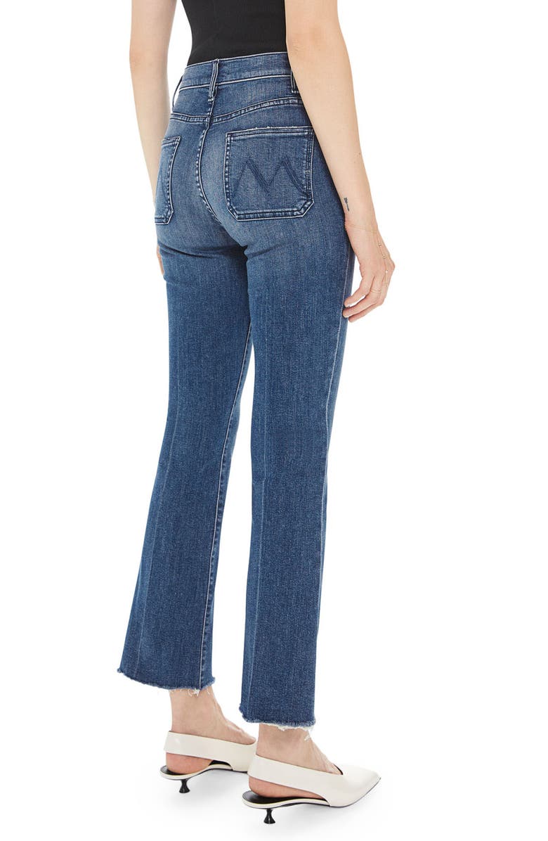 MOTHER The Hustler Patch Pocket High Waist Ankle Flare Jeans, Alternate, color,