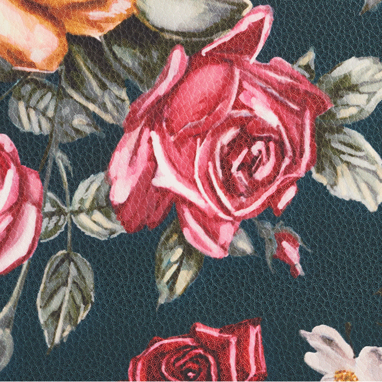 Fable England Roses Teal Structured Medium Tote, Alternate, color, Teal