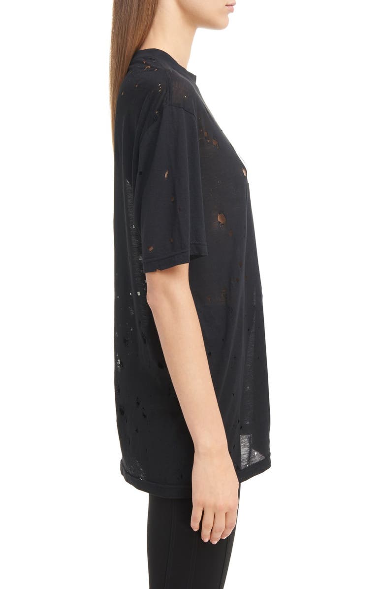 Givenchy Destroyed Logo Tee, Alternate, color,