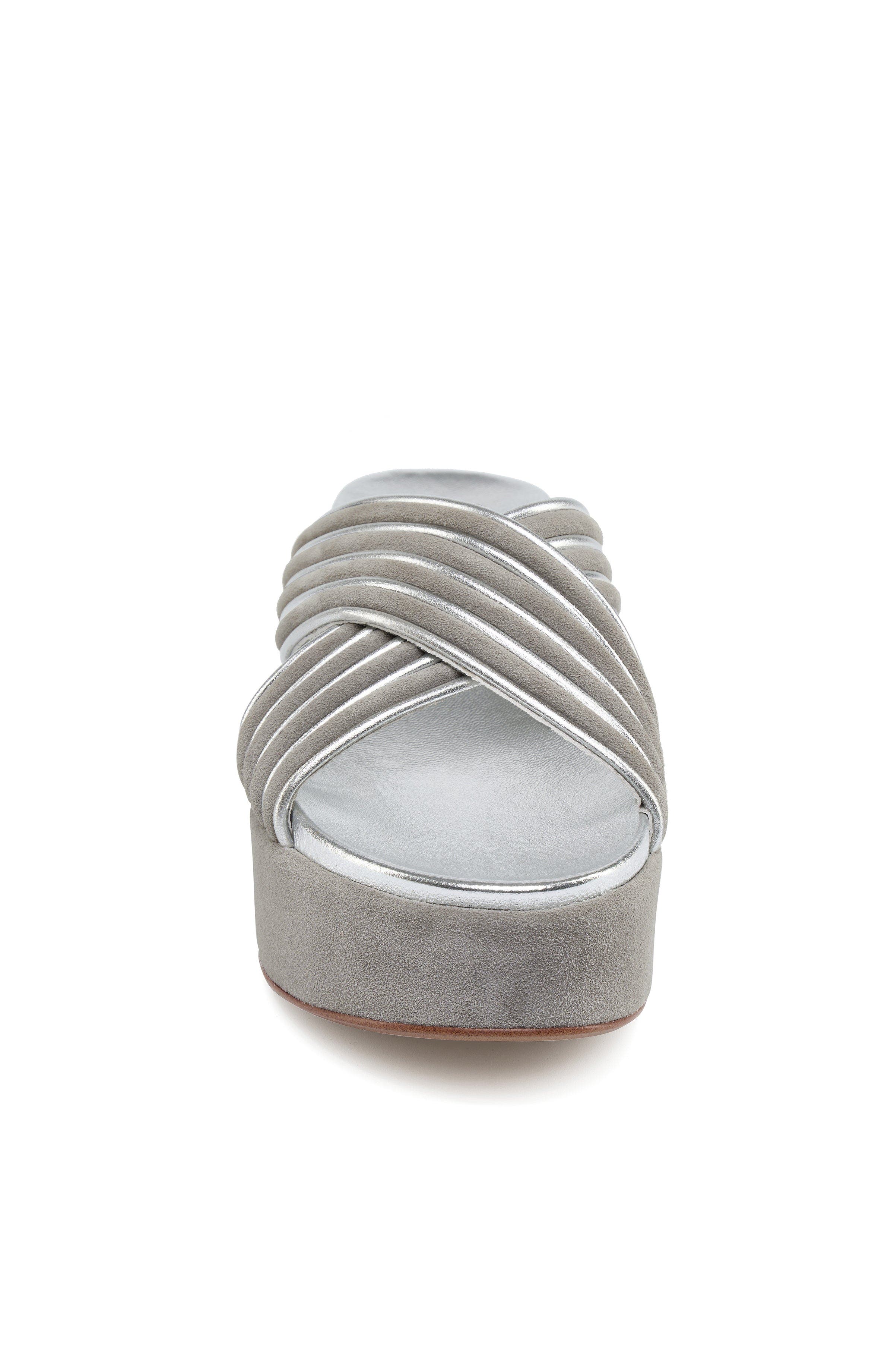 JSlides Footwear Quiana Sandal, Alternate, color, Grey Silver
