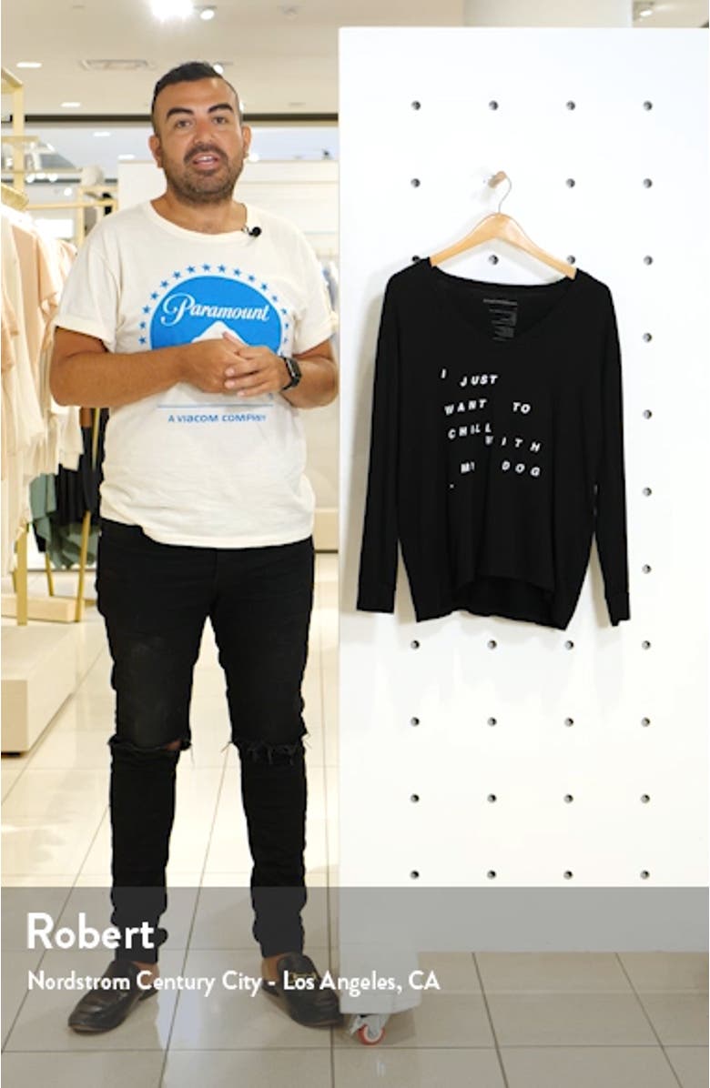 Robin Chill with My Dog Graphic Shirt, sales video thumbnail