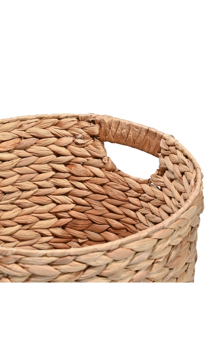 HAPPIMESS Avery Bohemian Cottage Handwoven Hyacinth Cylinder Nesting Baskets with Handles,, Alternate, color,