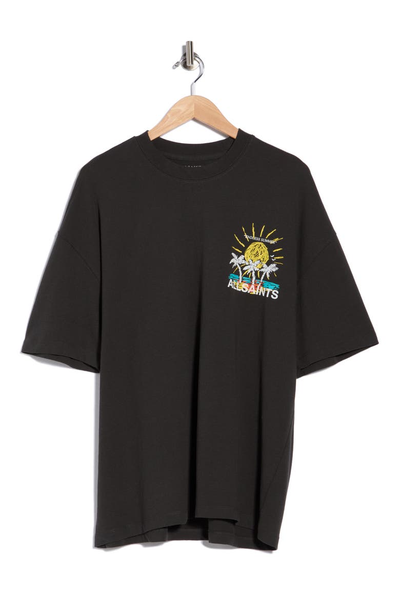 Cove Graphic T-Shirt, Main, color, WASHED BLACK