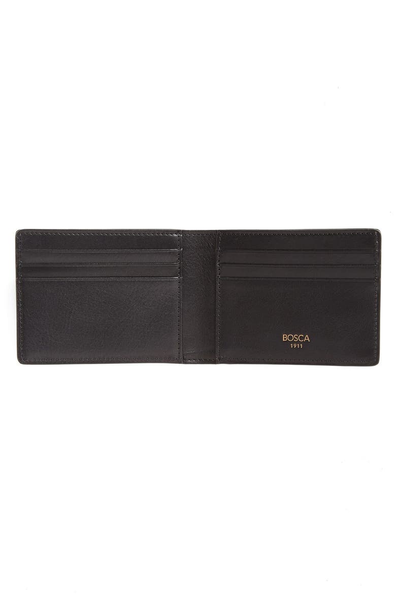 Leather Bifold Wallet, Alternate, color, BLACK