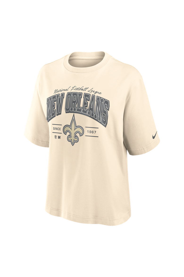 Women's Nike Cream New Orleans Saints Vintage Mod Boxy T-Shirt, Alternate, color, Cream