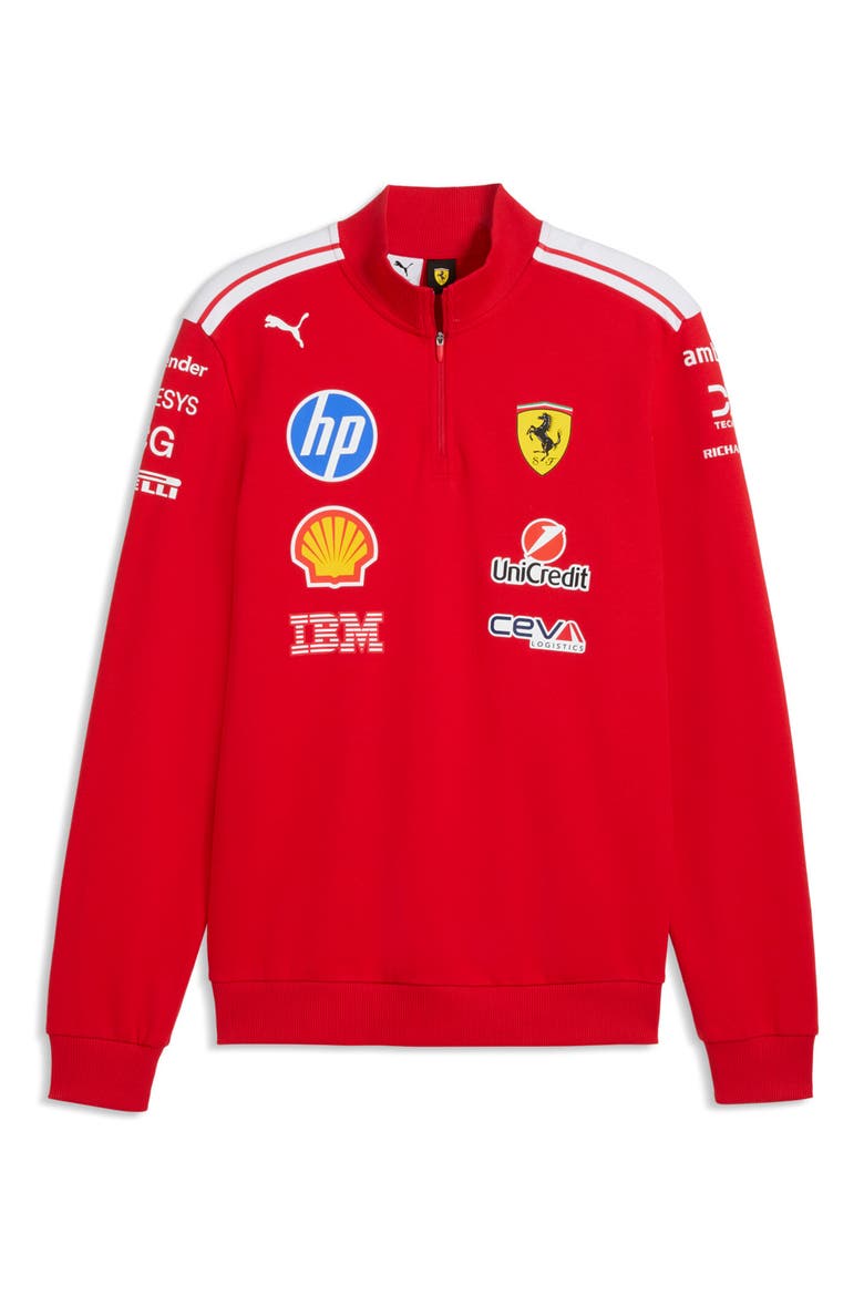 Scuderia Ferrari Replica Half Zip Pullover, Alternate, color, PUMA RED