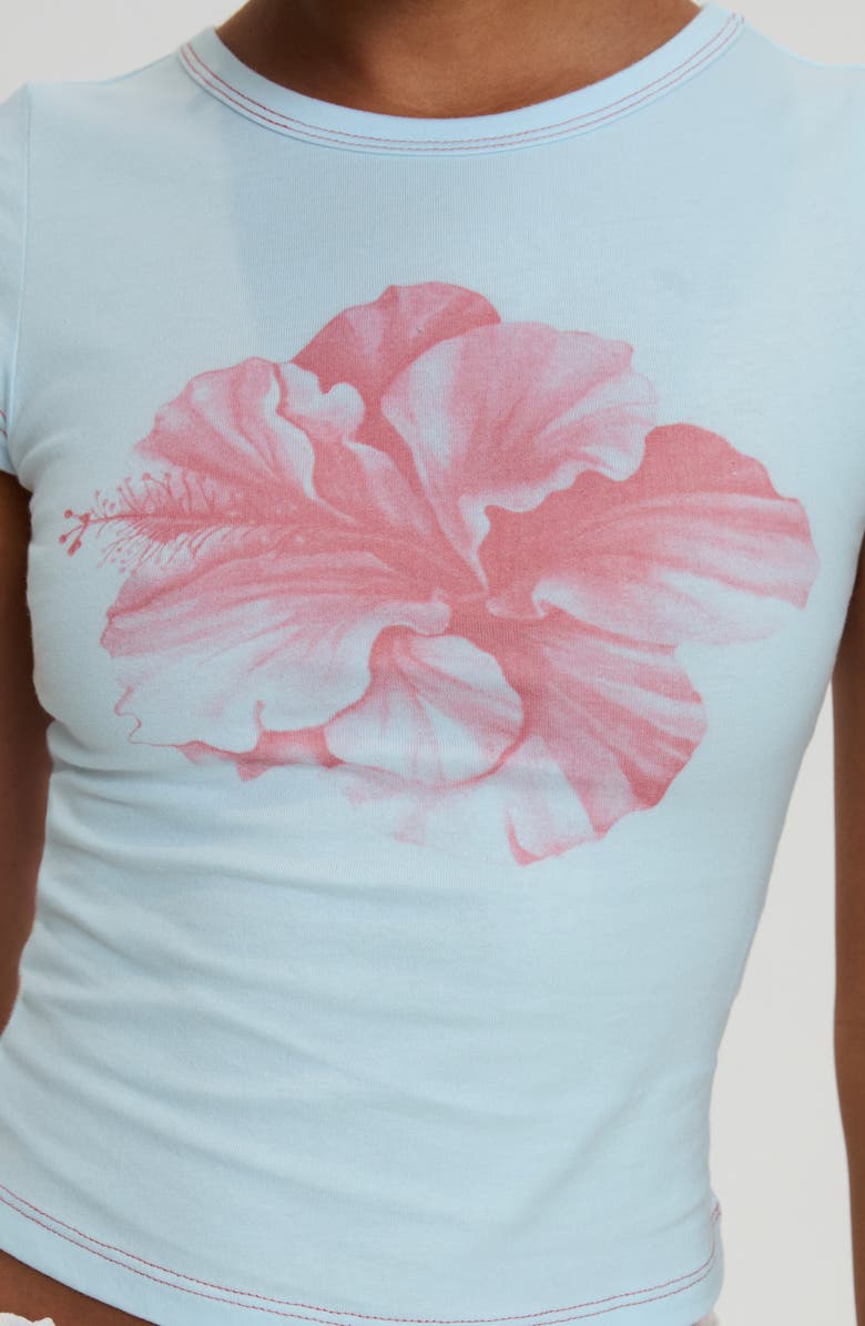 Princess Polly Owenz Hibiscus Graphic Baby Tee, Alternate, color, Blue