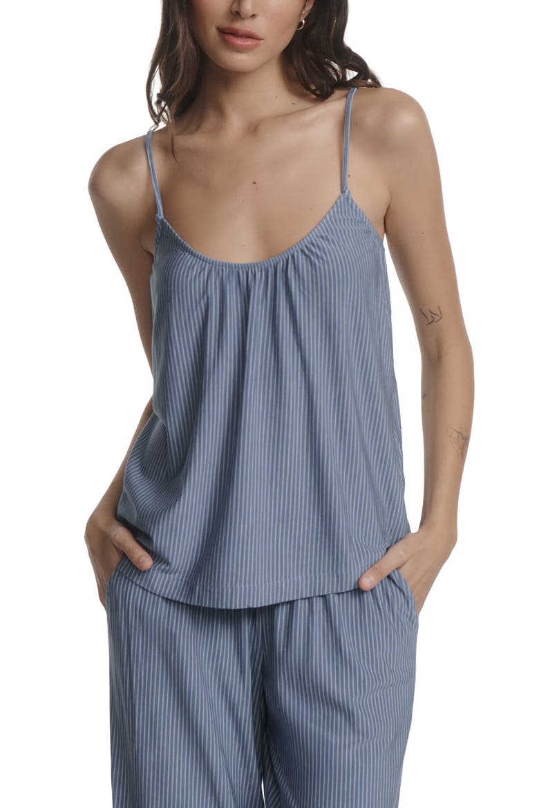 Gisele Printed Camisole Pants Pajamas, Alternate, color, DUO STRIPE SLATE BLUE