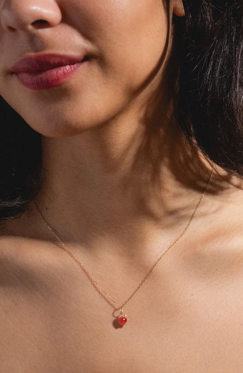 Local Eclectic Solid 9K Gold Apple Foodie Charm, Alternate, color, Apple