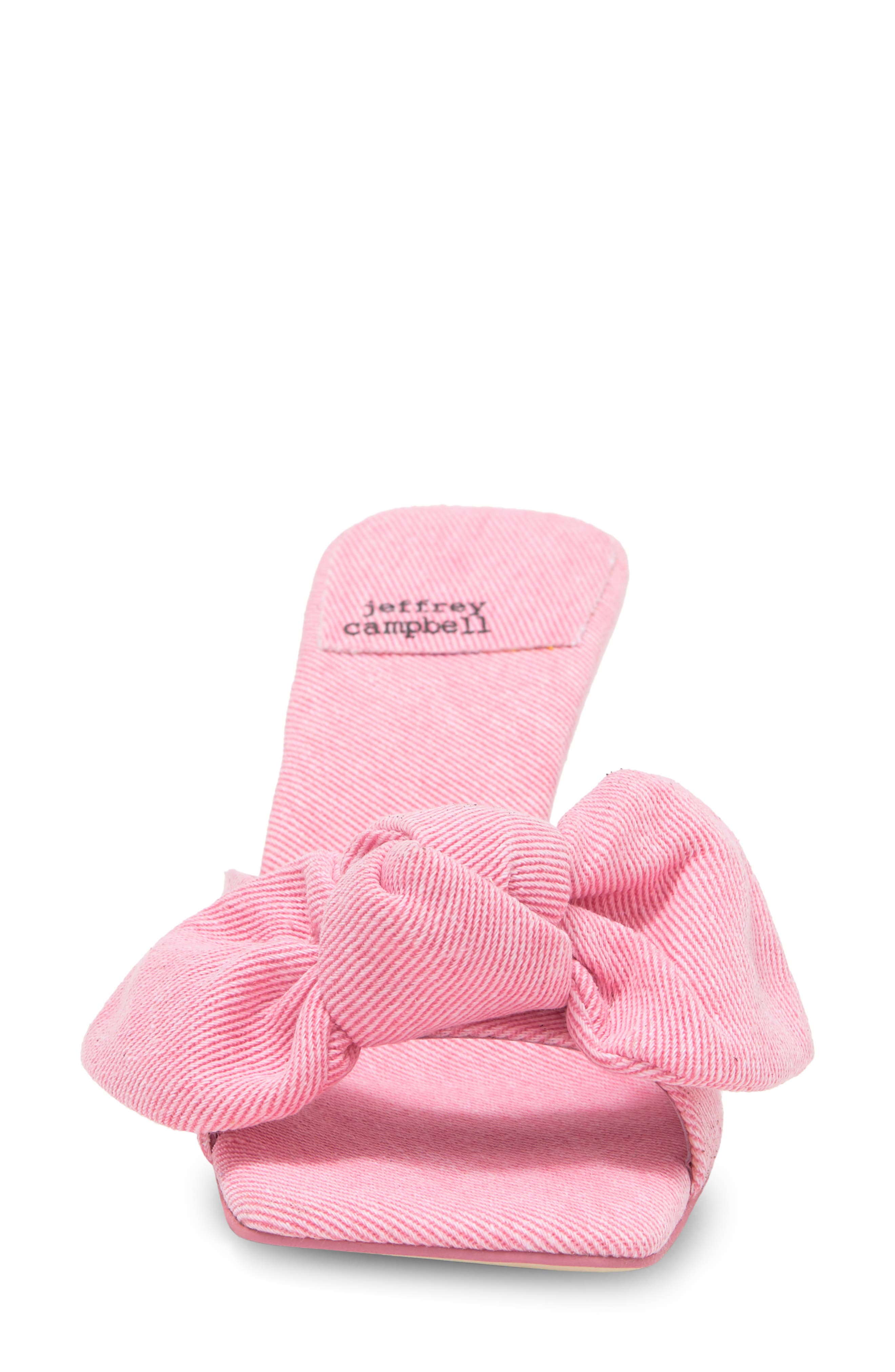 Bow Slide Sandal, Alternate, color, PINK DENIM