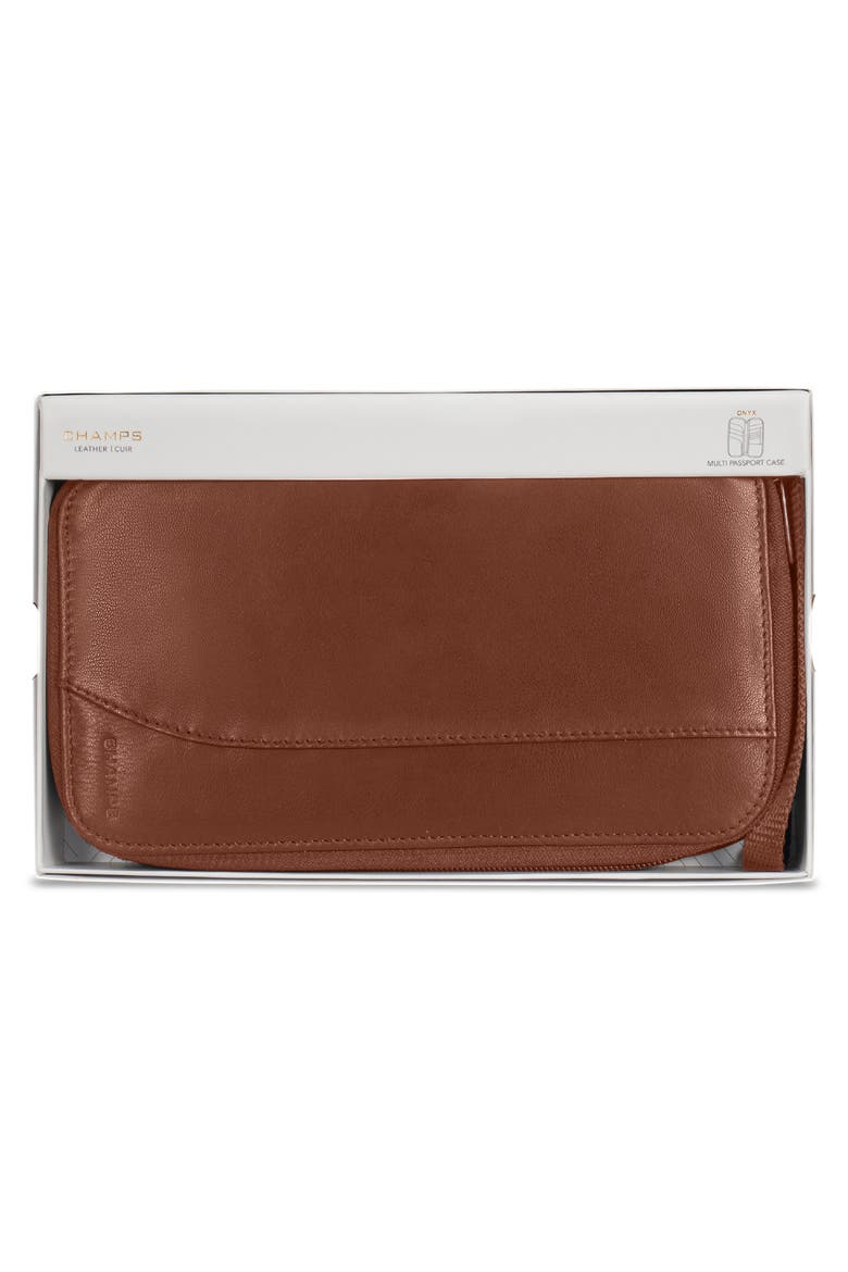 Leather Passport Case, Alternate, color, BROWN