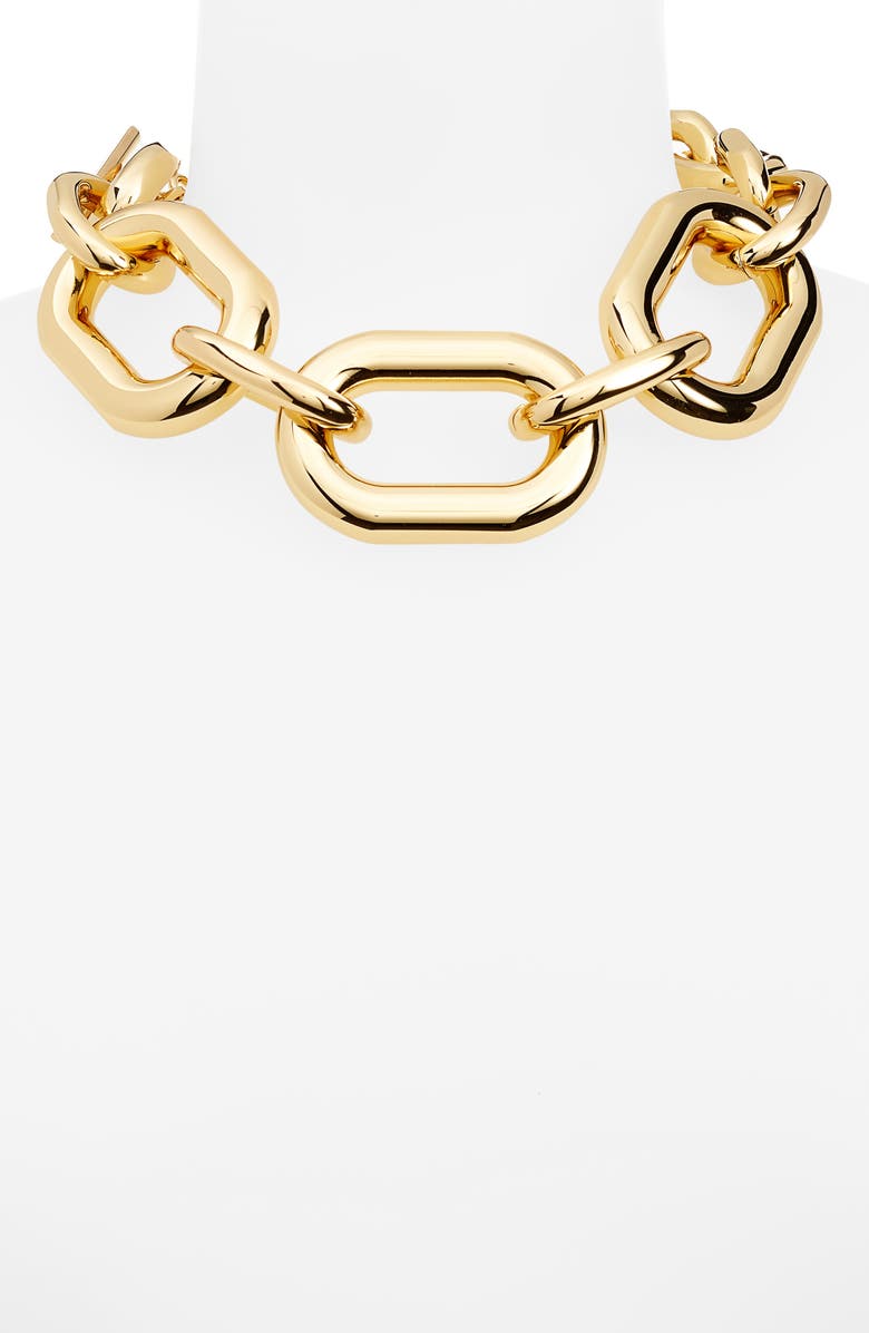 Rabanne XL Link Collar Necklace, Alternate, color,