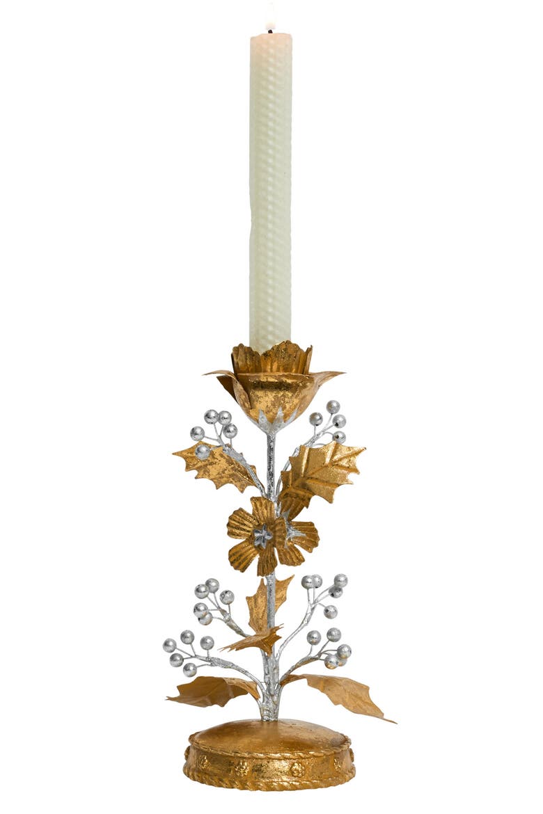 Forest Walk 14" Candle Holder, Alternate, color, GOLD